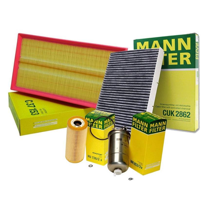 VW Air / Cabin Air / Fuel / Engine Oil Filter Kit 1J0819644A - MANN-FILTER 3726620KIT